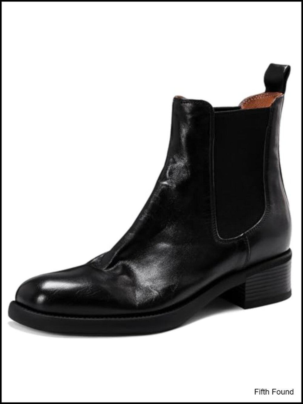 Genuine Leather Chelsea Ankle Boots Women Round Toe Low Heel Slip-on Fall